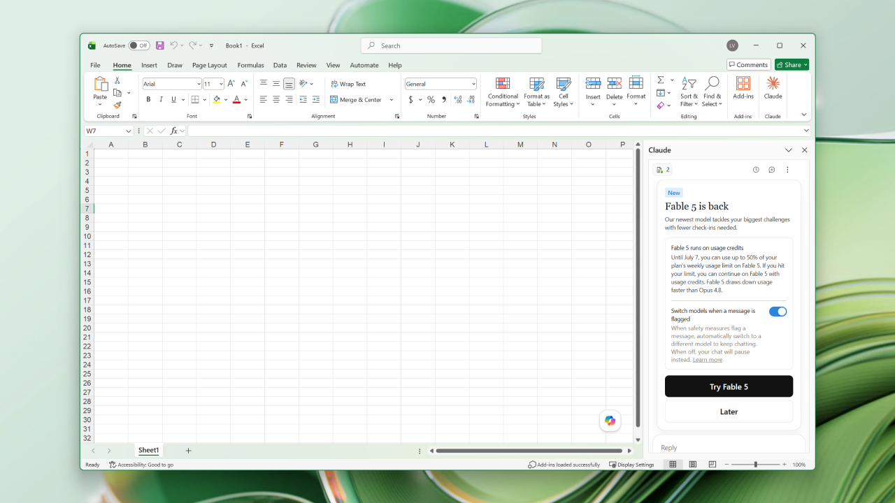 CLAUDE 365 IN EXCEL